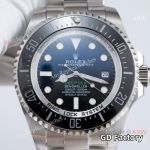 GD Factory High Quality Replica Rolex Deepsea Silver 316 stainless steel strap Dark Blue Face Dial Silver Ceramic Bezel Men Watch 